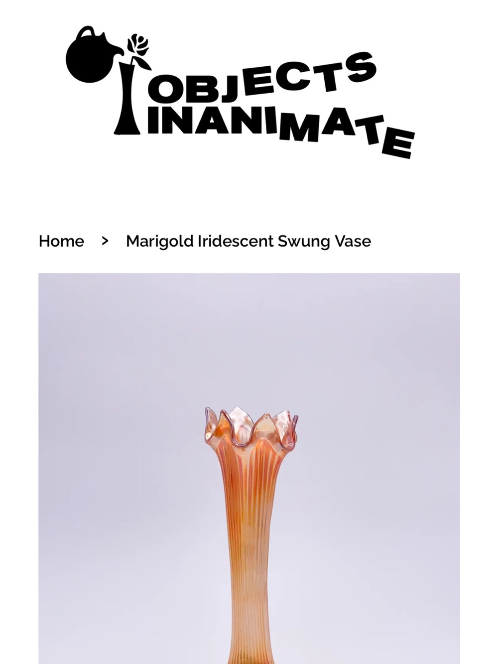 Objects Inanimate Marigold Iridescent Swung Vase - Orange